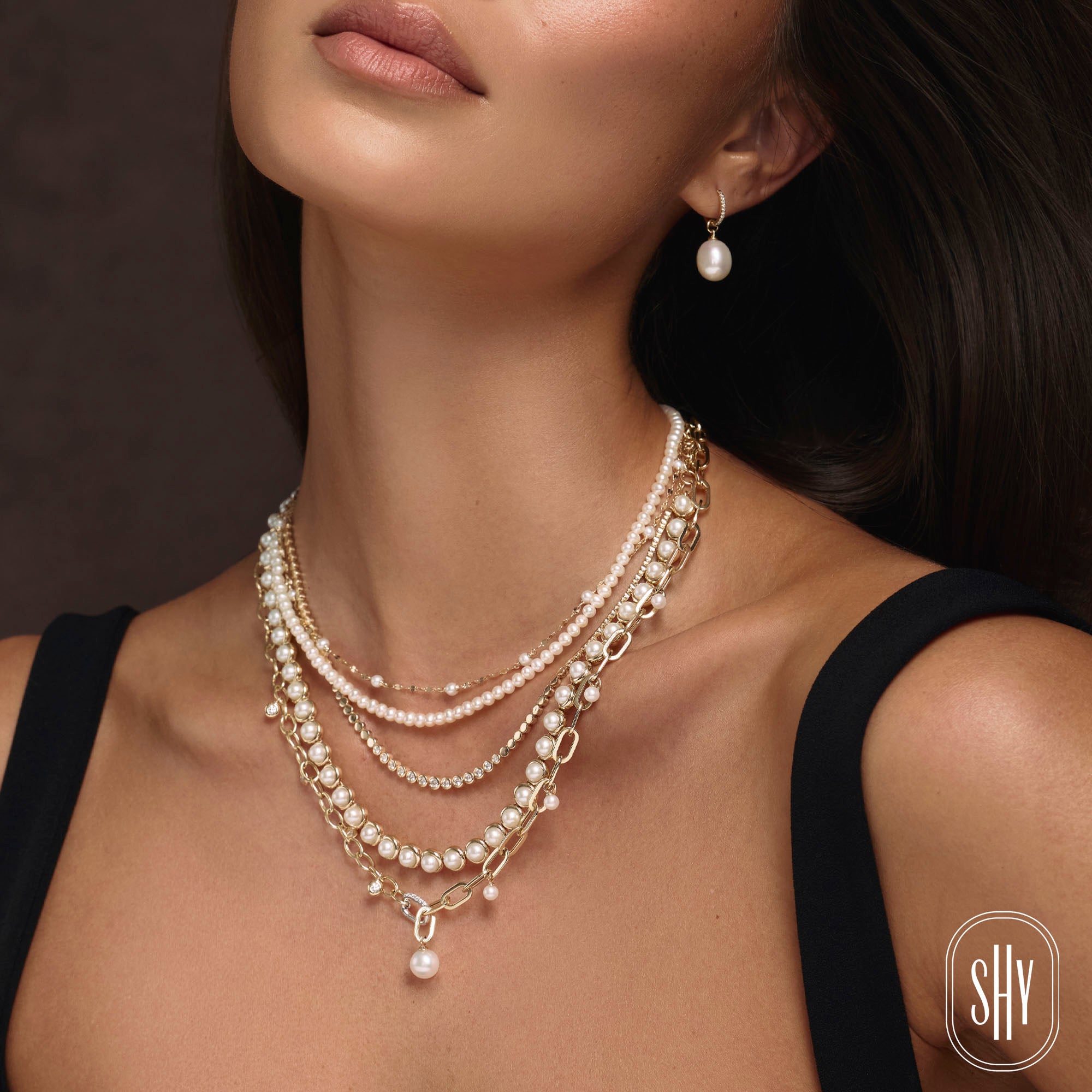 0.06CT 14K Y/G DIAMOND & CULTURED PEARL EARRING