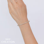 1.88CT 14K Y/G DIAMOND BEZEL BANGLE