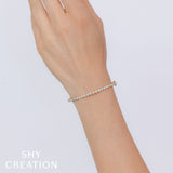 1.88CT 14K Y/G DIAMOND BEZEL BANGLE