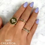 0.16CT 14K Y/G DIAMOND LADYS RING