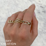 0.17CT 14K Y/G DIAMOND LINK RING