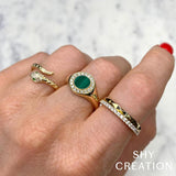0.26CT 14K Y/G DIAMOND LADYS BAND