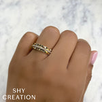 0.26CT 14K Y/G DIAMOND LADYS BAND