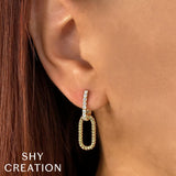 0.34CT 14K Y/G DIAMOND EARRING