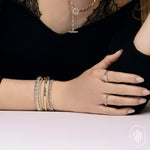 0.09CT 14K Y/G DIAMOND BANGLE