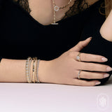 0.09CT 14K Y/G DIAMOND BANGLE