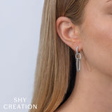1.00CT 14K W/G DIAMOND OVAL EARRING