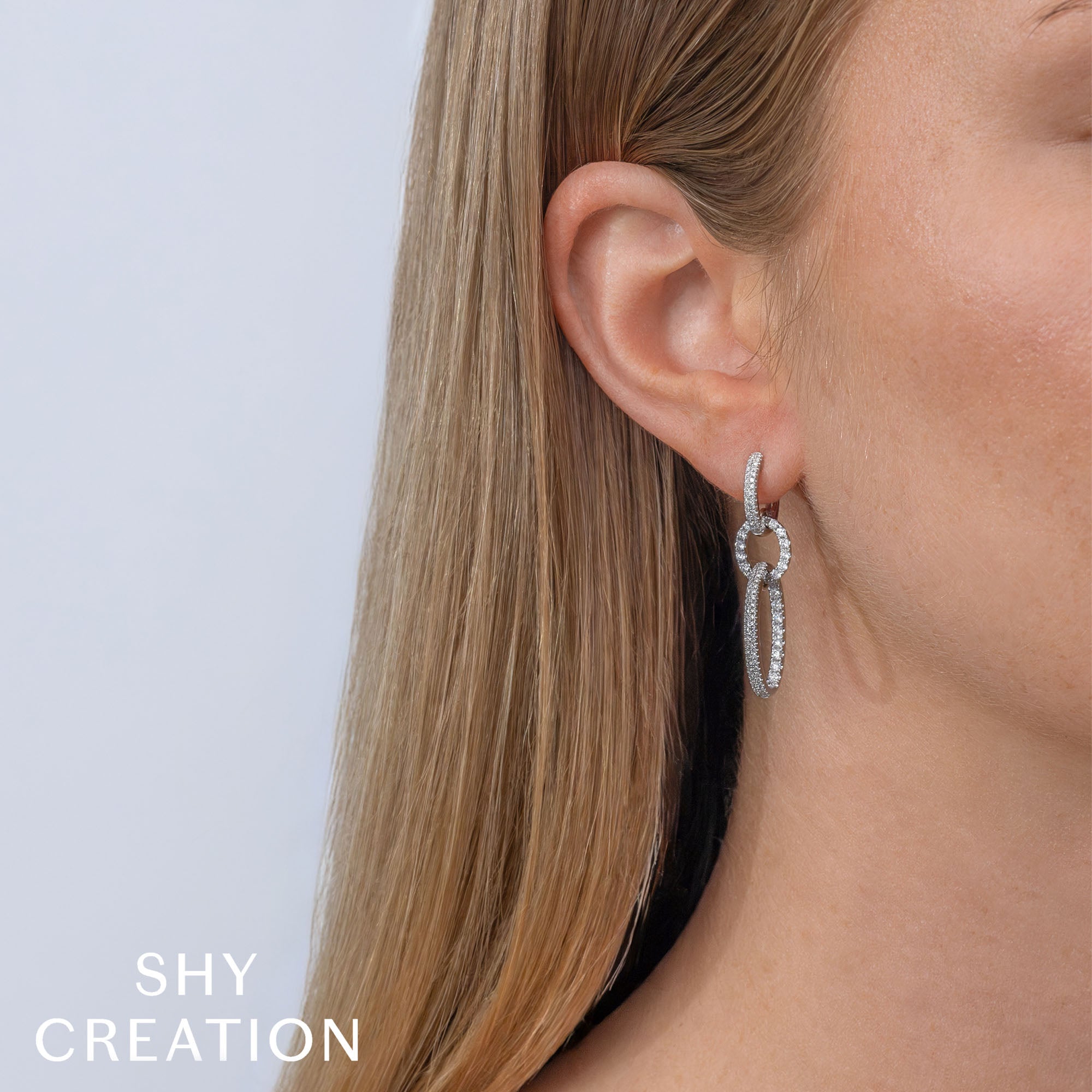 1.00CT 14K W/G DIAMOND OVAL EARRING
