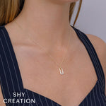 0.10CT 14K Y/G DIAMOND NECKLACE