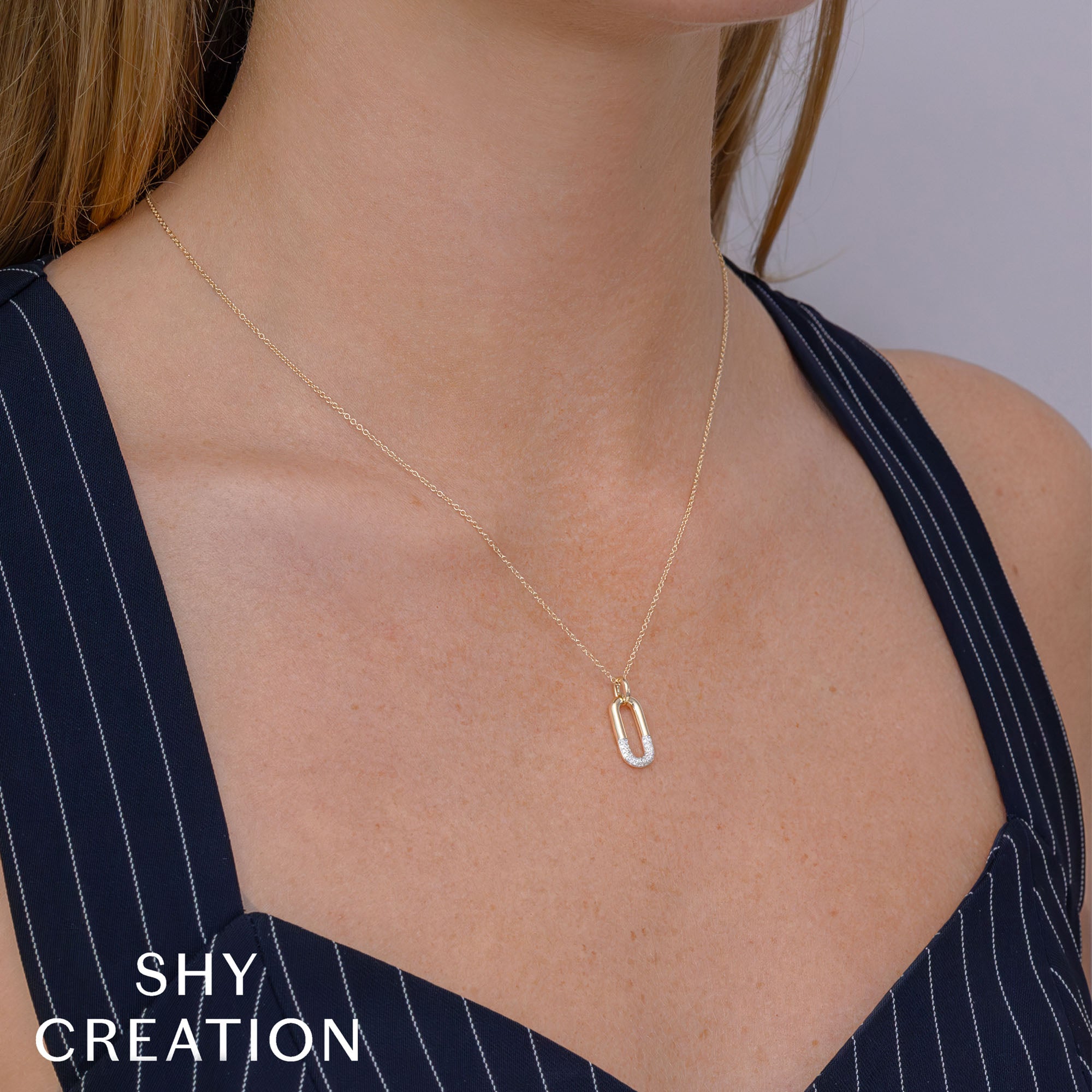 0.10CT 14K Y/G DIAMOND NECKLACE