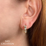 1.50CT 14K Y/G DIAMOND BEZEL HUGGIE EARRING