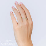 0.13CT 14K Y/G DIAMOND GEO CUT BAND