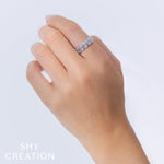 0.50CT 14K Y/G DIAMOND BAGUETTE BAND