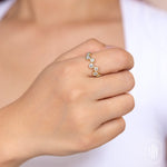 0.78CT 14K Y/G DIAMOND BEZEL RING