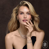 3.53CT 14K Y/G DIAMOND BEZEL TENNIS NECKLACE