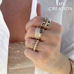 1.03CT 14K Y/G DIAMOND PAVE LADYS RING