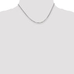 14k White Gold 2.2mm Flat Beveled Curb Chain