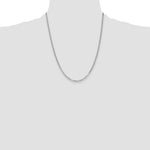 14k White Gold 2.2mm Flat Beveled Curb Chain