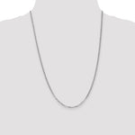 14k White Gold 2.2mm Flat Beveled Curb Chain