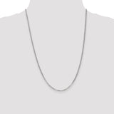 14k White Gold 2.2mm Flat Beveled Curb Chain