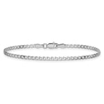 14k White Gold 2.2mm Flat Beveled Curb Chain