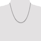 14k White Gold 2.9mm Flat Beveled Curb Chain