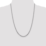 14k White Gold 2.9mm Flat Beveled Curb Chain