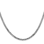 14k White Gold 2.9mm Flat Beveled Curb Chain