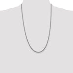 14k White Gold 2.9mm Flat Beveled Curb Chain