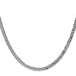 14k White Gold 3.9mm Flat Beveled Curb Chain