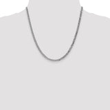 14k White Gold 3.9mm Flat Beveled Curb Chain