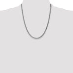 14k White Gold 3.9mm Flat Beveled Curb Chain