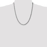 14k White Gold 3.9mm Flat Beveled Curb Chain