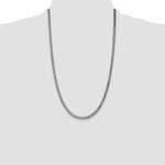 14k White Gold 3.9mm Flat Beveled Curb Chain