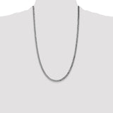 14k White Gold 3.9mm Flat Beveled Curb Chain
