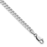 14k White Gold 3.9mm Flat Beveled Curb Chain