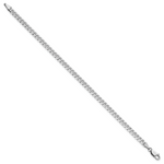 14k White Gold 3.9mm Flat Beveled Curb Chain
