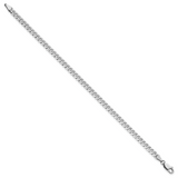 14k White Gold 3.9mm Flat Beveled Curb Chain