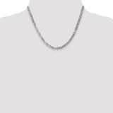 14k White Gold 4.75mm Flat Beveled Curb Chain