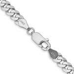 14k White Gold 4.75mm Flat Beveled Curb Chain