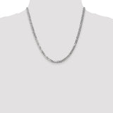 14k White Gold 4.75mm Flat Beveled Curb Chain