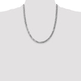 14k White Gold 4.75mm Flat Beveled Curb Chain