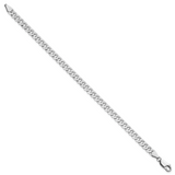 14k White Gold 4.75mm Flat Beveled Curb Chain