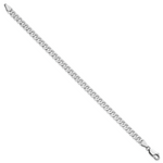 14k White Gold 4.75mm Flat Beveled Curb Chain