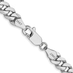 14k White Gold 5.75mm Flat Beveled Curb Chain