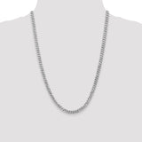 14k White Gold 5.75mm Flat Beveled Curb Chain