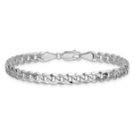 14k White Gold 5.75mm Flat Beveled Curb Chain