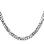 14k White Gold 6.25mm Flat Beveled Curb Chain