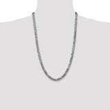 14k White Gold 6.25mm Flat Beveled Curb Chain
