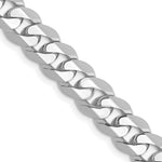 14k White Gold 7.25mm Flat Beveled Curb Chain